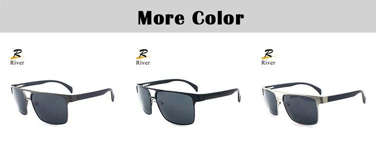 Hot Sale Custom Logo Ready Fashion Metal Frame Polarized Men Sunglasses