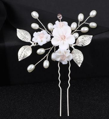 Wedding Bridal Ceramic Flower Hair Pin Hair Comb Headpiece Headband