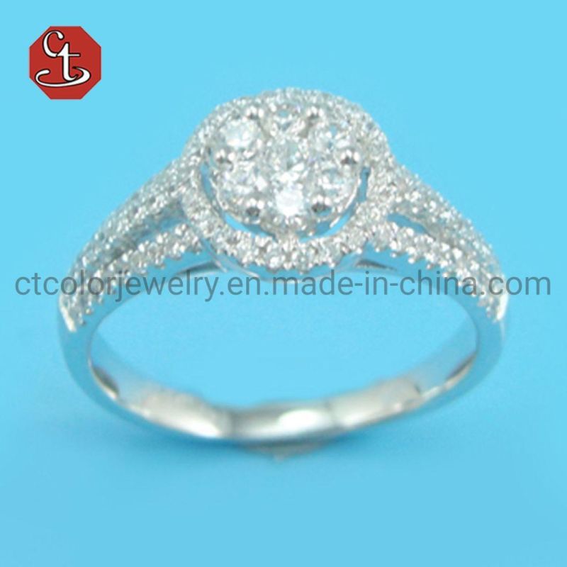 Silver 925 Rings for Women Fine Jewelry with 3A CZ Fashion Anniversary Female Gift Wholesale