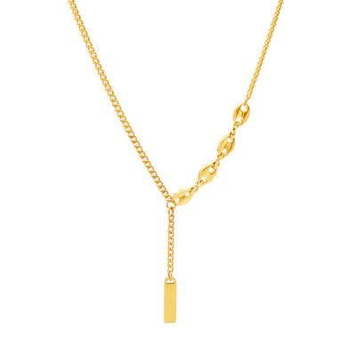 Manufacturer Customized Fashion Gold Plated Matte Jewelry Women&prime;s Stainless Steel Jewelry Fashion Necklace