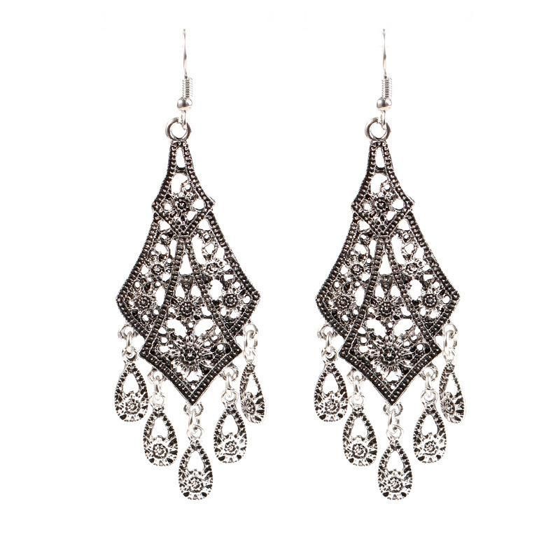 2019 Best Selleing Newest Design Alloy Earrings with Gemstone Jewelry
