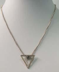 Triangle Pendant Golden Necklace