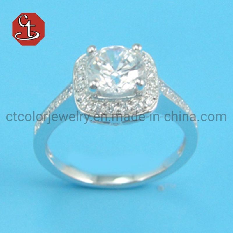 Cute Female Small Round Stone Ring Fashion Promise Love Engagement Ring Zircon Wedding Rings For Women