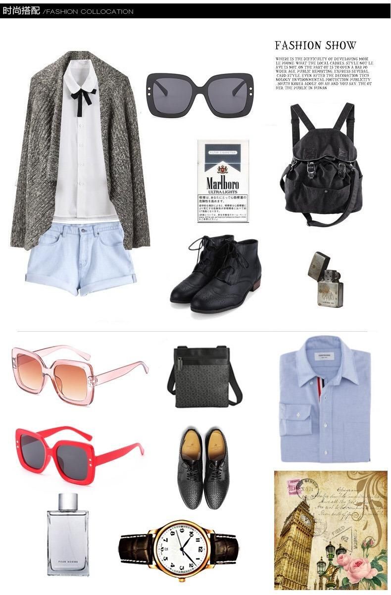 2021 Wholesale Fashion Square Oversized Unisex Sunglasses