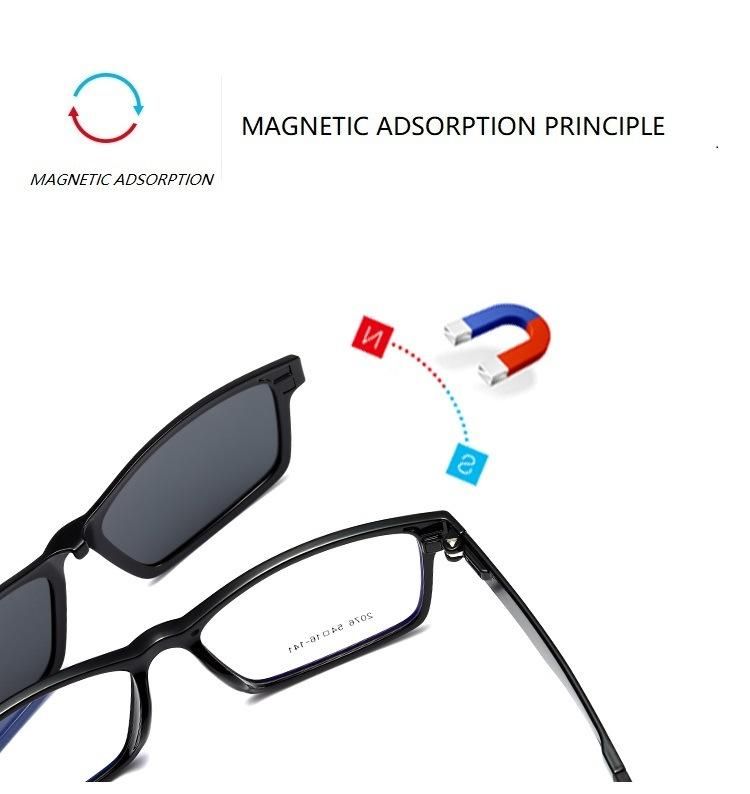 2020 Latest Original Design Tr90 Magnetic Clip on Sunglasses