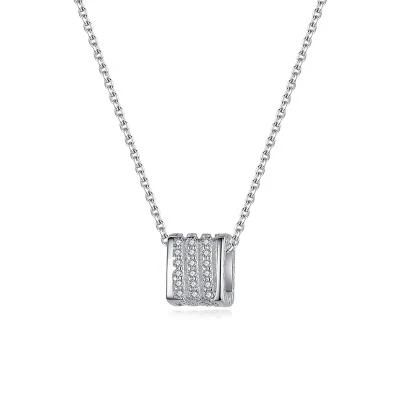 Moissanite Bling Bling Cubic Zircon Charm Necklace for Women