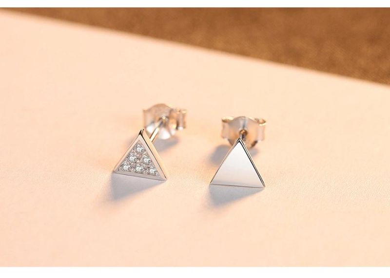 Christmas Eardrop Different on Both Sides Triangle Ear Stud Earpiece