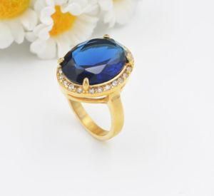 Wholesale High Quality Cuban Woman Stone New Design Stainless Steel Ring