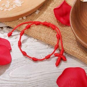 Handmade Red Rope Bracelet Love Good Lucky Charm Braided Bracelets Couple Jewelry