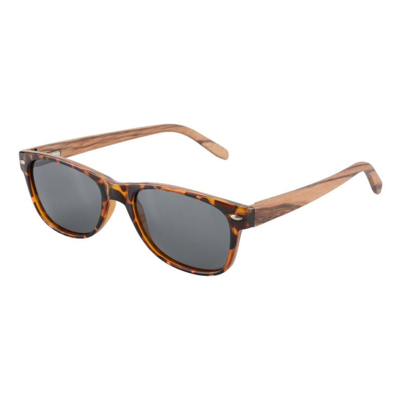 PC Frame Polarized Custom Logo Wood Temple Sun Glasses