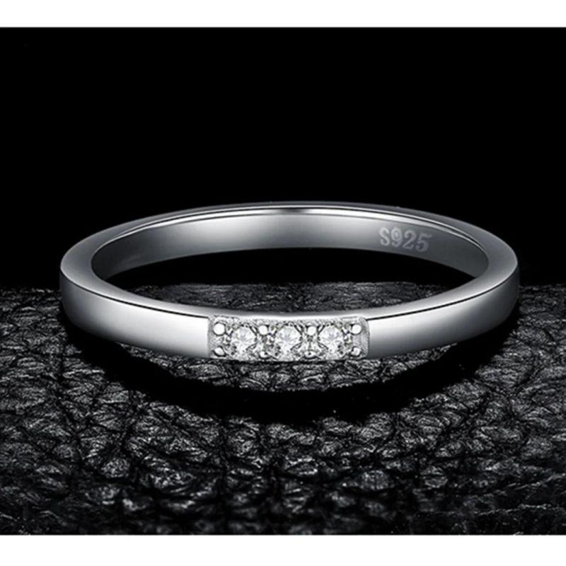 Cubic Zirconia 925 Sterling Silver Wedding Bands Rings Bridal Jewelry Women Jewelry