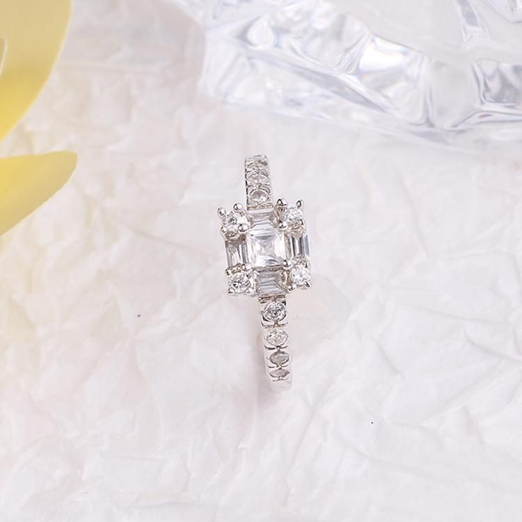 Fashion Jewelry Fashion Accessories Hip Hop Jewellery Hot Sale High Quality Shining CZ Moissanite Ring for Factory Wholesale