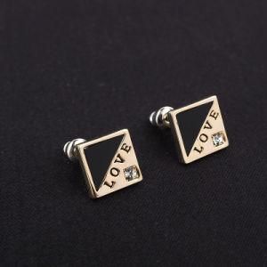 Square Love Letter Fashion Crystal Earring