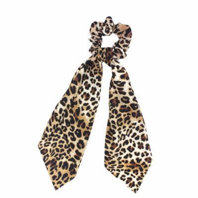 Scarf Scrunchies Leopard Snakeskin Print Scrunchie Chiffon Elastic Hair Band Ponytail Holder Headwear