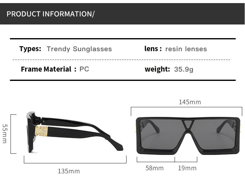2020 Wholesale One-Piece Personality Sunglasses