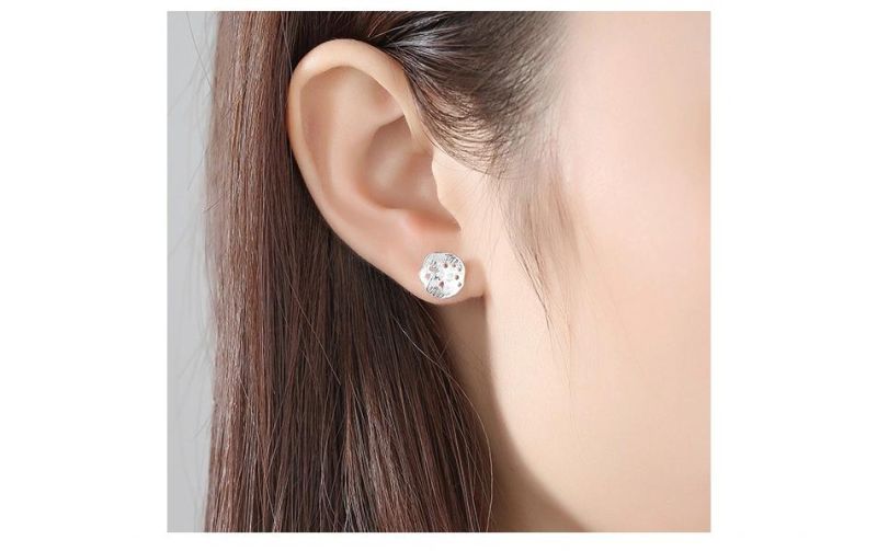 New Design Double Colors Summer Lotus Ear Stud