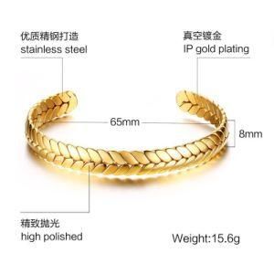 Hip Hop Trend Bracelet 8mm Stainless Steel Wheat Ear Opening Bracelet Couple Jewelry Bracelet Cuff Bangle