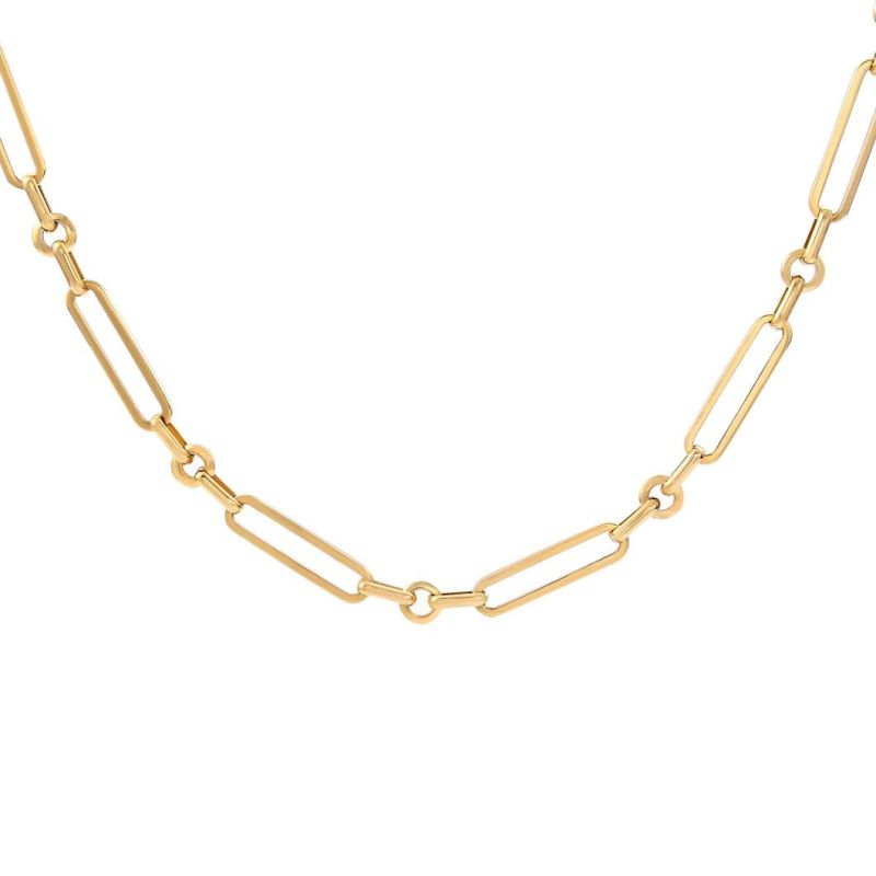 High Quality Fashion Jewellery Elegant Gold Plated Stainless Steel Necklace Handmade Jewelry Design