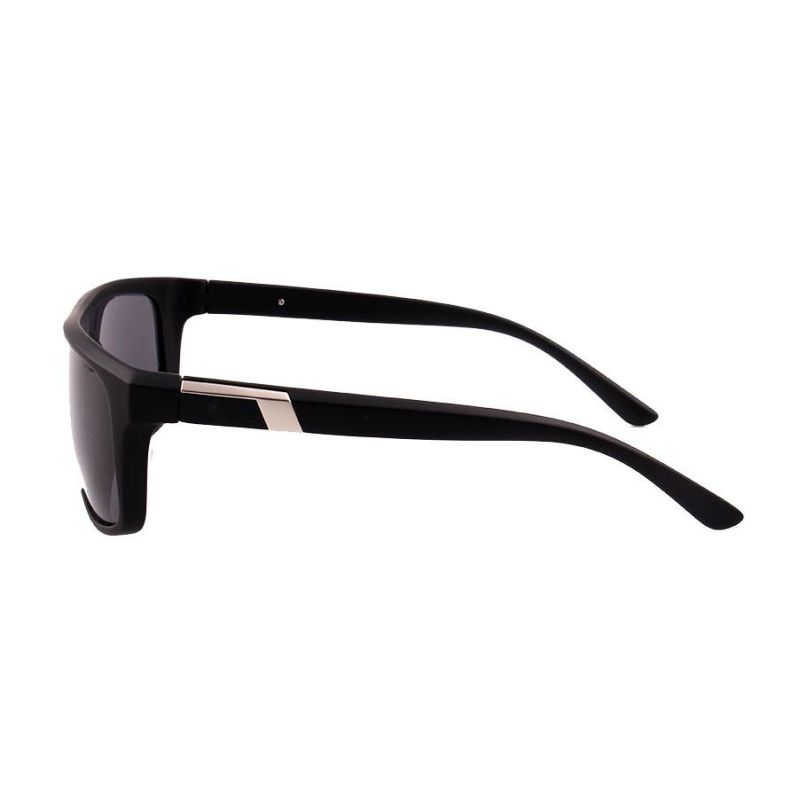 2017 Good Shape Black Sports Sunglasses with Silver Metal