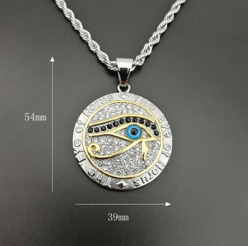 Hot Selling Nordic Viking Jewelry Stainless Steel Gold Plated and Diamond Celtic Wolf Head Pendant Spt2620