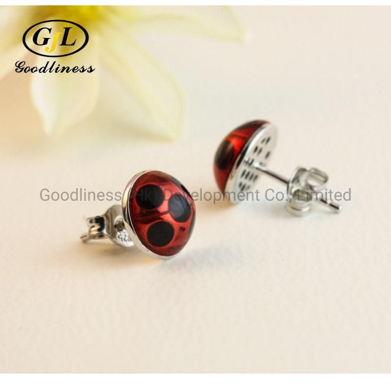 Fashion Enamel Beetle Animal Shape Earring Stud Jewelry