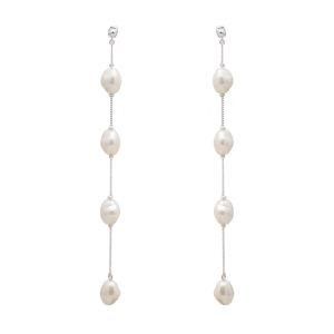 Custom Fashion Accessories Jewelry Chain Strand Pearl Earrings for Women