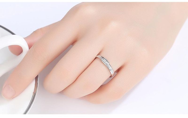 Minimalist Style Couple Sterling Sliver 925 Ring for Unisex