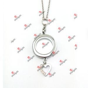 Factory Custom DIY Design Chrome Glass Locket Necklace Jewelry (DGL60104)