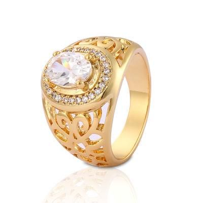 18K Gold Plated Silver Stainless Steel Fashion Wedding Engagement Man Finger Rings Jewelry Design