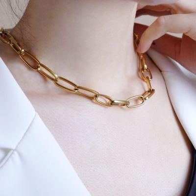 Cold Wind French Thick Chain Fashion Simple Naked Chain Necklace Female
