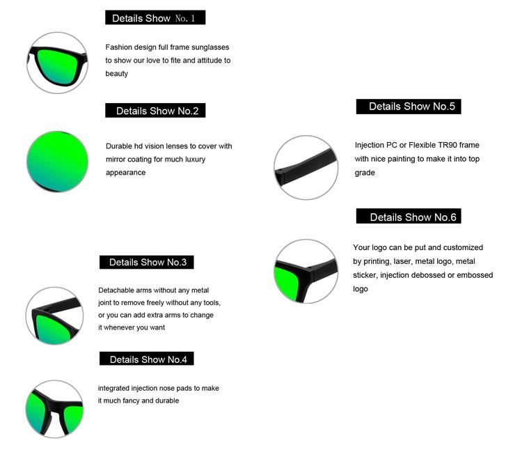 Wholesale CE UV Protection Lens Gradient Frame Color Plastic Sunglasses