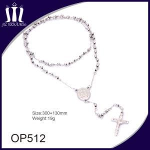Religious Bead Necklace with Extension Cross Charm