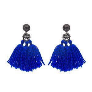 Fashion Jewelry Women Gifts Knitted Bohemian Tassel Drop Earrings