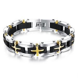 Fashion Design Cross&#160; Stainless Steel Men Bracelet