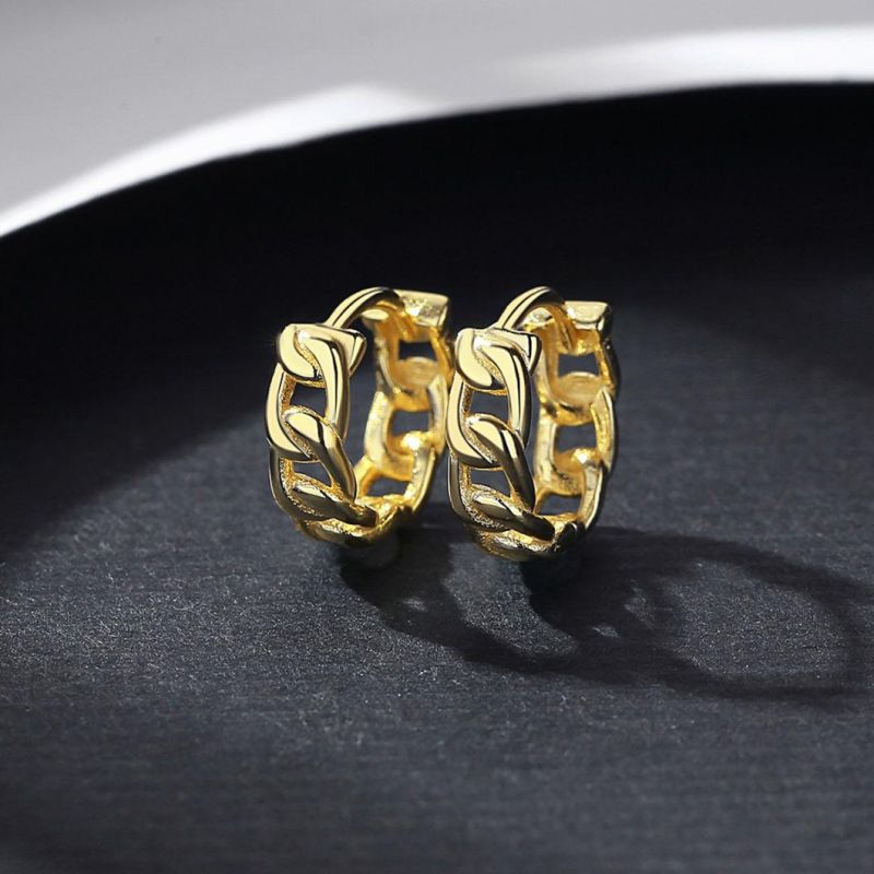 Flower Ear Stud with Gold Plate Alloy Hollow Earring