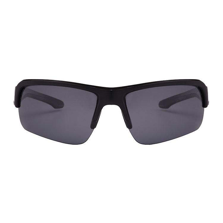 Latest Fashion Black Half-Frame Sport Sunglasses for Men
