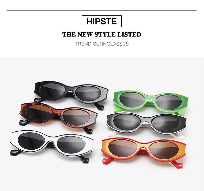 Modern Contrasting Sunglasses Female Personality Concave Frame Oval Sunglasses