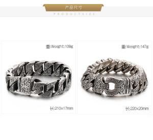Exaggerated Personality Retro Pattern Stainless Steel Chain Bracelet