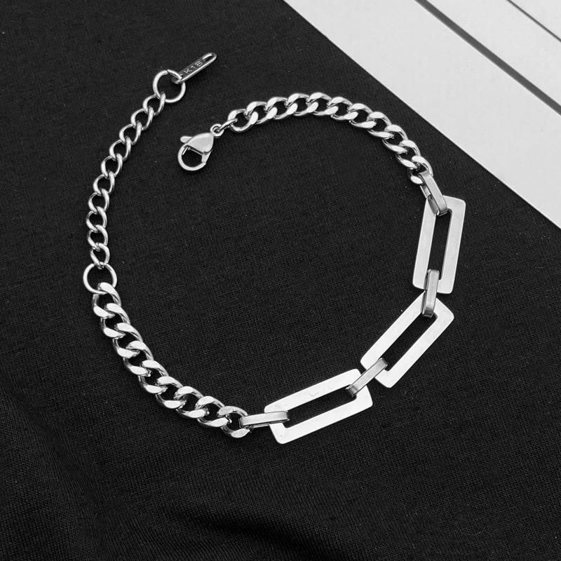 High Quality Necklace Jewelry Hip-Hop Personality Stainless Steel Thickness Chain Stitching Necklace All-Match Couple Jewelry Men Fashion Jewelry