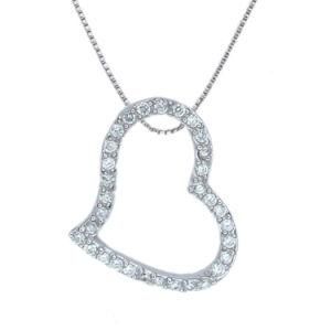 Halo Heart Designed 925 Sterling Silver Pendant for Mother&prime;s Gift