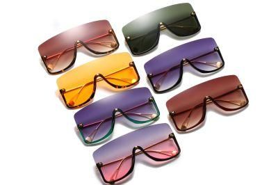 2020 No MOQ One Piece Oversized Lnes Fashion Sunglasses Unisex