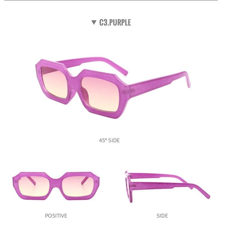 Hot Sales Fashion Leopard-Print Plastic Square Sun Glasses 2022 Retro Vintage Rectangle Sunglasses