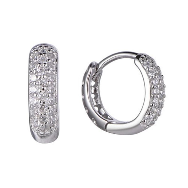 925 Silver and Brass Factory Wholesale Fashion Hoop Earring for Christmas Promotion