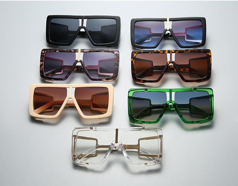 Fashionable Big Square Frame Special Leg Sunglasses