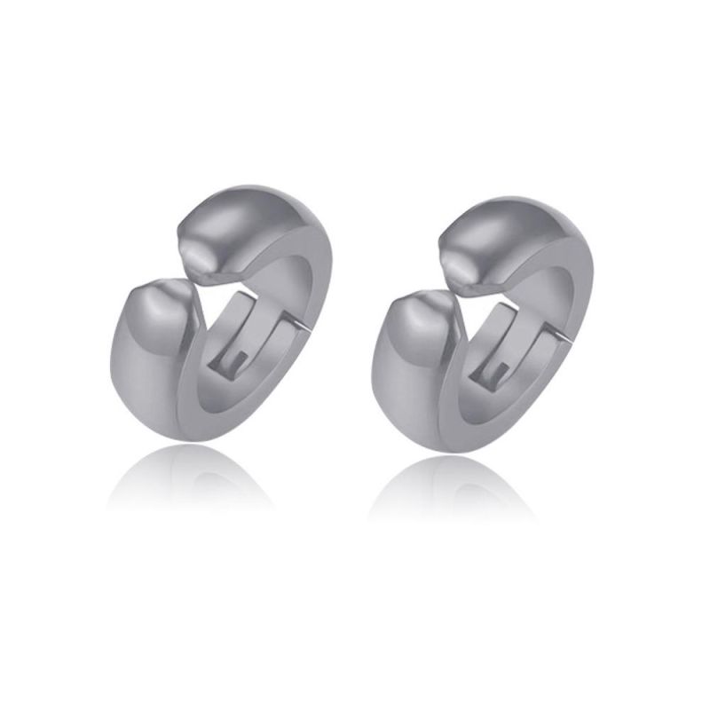 Punk Titanium Steel Ear Clip/Ear Stud Earrings for Men Women