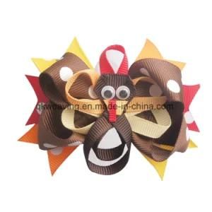 Different Types Ribbon Girls Hair Bow Clip Clear Plastic Hair Clips