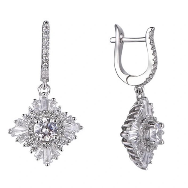 925 Sterling Silver CZ Fashion Couple Earring