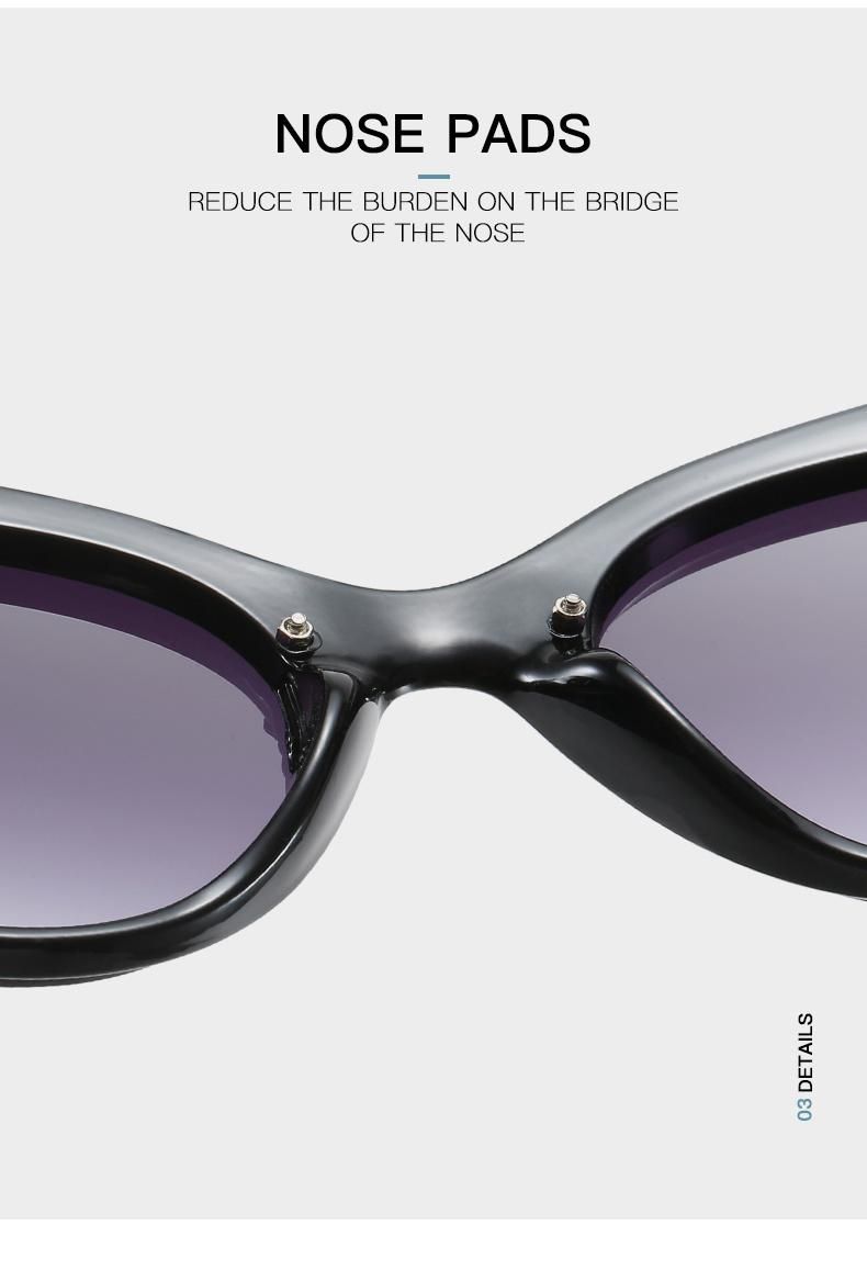 Fashion Sunglassesbig Frame Cat Eye Sunglasses Female European and American Trend Ins Colorful Sunglasses