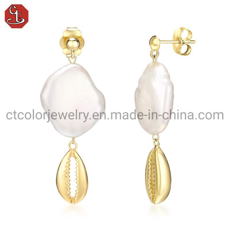 Wholesale Jewellery Baroque pearl Jewelry Set with toothing shaped