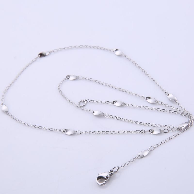 Wholesale Fashion Jewelry Stainless Steel Twist Contain Chain Necklace Accessories
